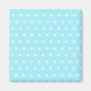 Triangle of Ice Blue Geometric Isosceles Magnet