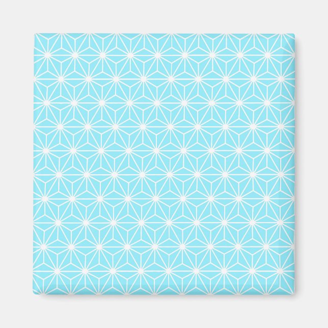 Triangle of Ice Blue Geometric Isosceles Magnet (Vorne)