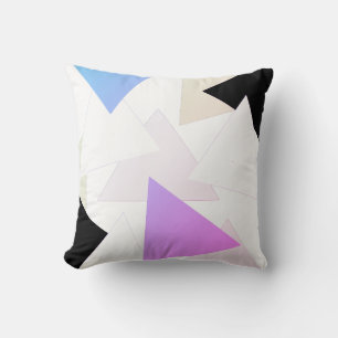 Triangle Pyramide Art Abstrait Coussin Violet