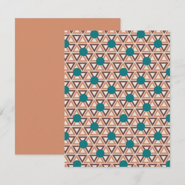 Triangle Quilt Mitteilungskarte (Vorne/Hinten)