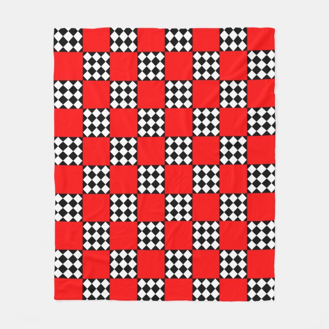 Triangle Schwarz-weiße Geometrie Fleecedecke (Vorderseite)