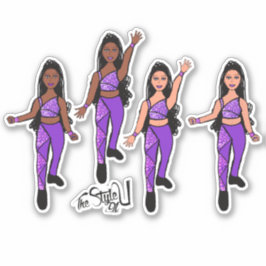 Triangle Spark Double Lila Aufkleber