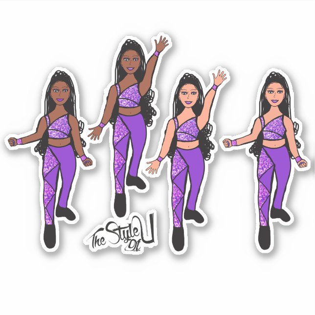 Triangle Spark Double Lila Aufkleber (Vorderseite)