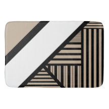 Triangle Stripes - Taupe, Schwarz und Weiß