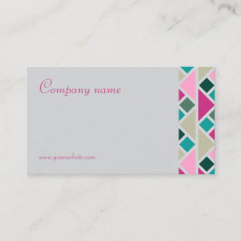 Triangle turquoise fuchsia grau QR Business Card Visitenkarte