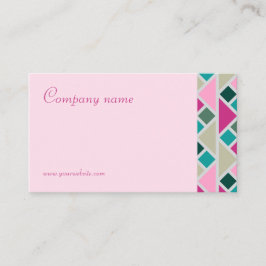 Triangle turquoise fuchsia pink QR Business Card Visitenkarte