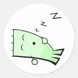 Triangle Typ Young Sleeping Runder Aufkleber