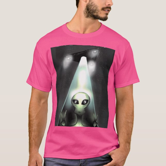 Triangle Ufo Alien Entführung T-Shirt (Vorderseite)