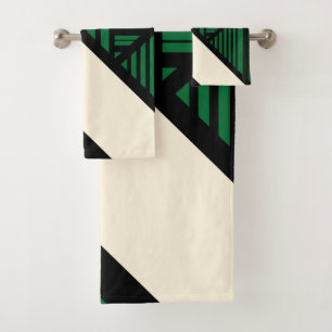 Triangle - Vert, Crème et Noir