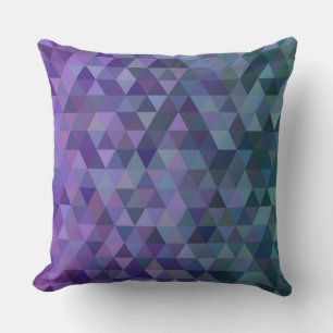 triangles bleu violet coussin extérieur