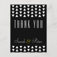 Triangles carte postale Merci Mariage moderne