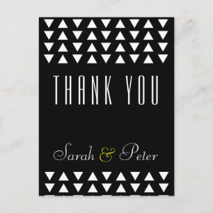 Triangles carte postale Merci Mariage moderne
