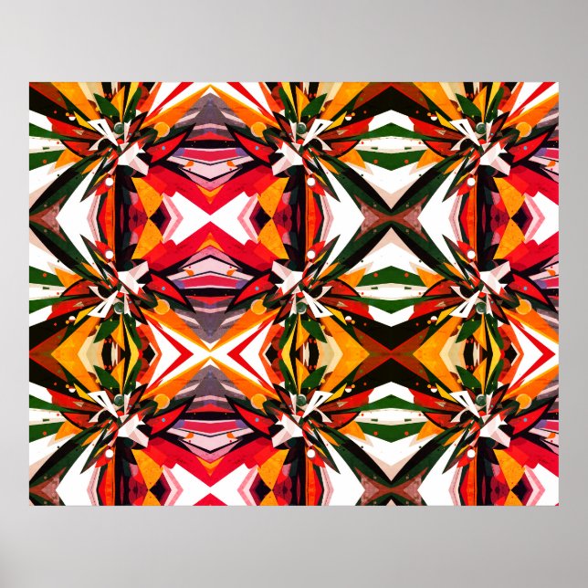 Triangles de couleur sur une affiche de mur modern (Devant)