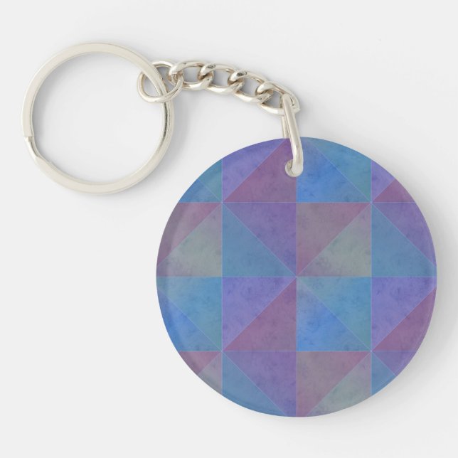 Triangles Géométriques Bleus et Violets (Devant)