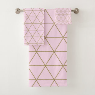 Triangles géométriques roses or Boho Glam Minimal