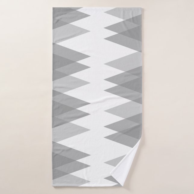 Triangles gris (Serviette de bain)