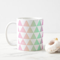 Triangles Iridescente Motif Monogramme Mug