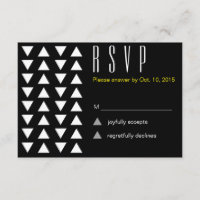 Triangles Modèle moderne mariage RSVP