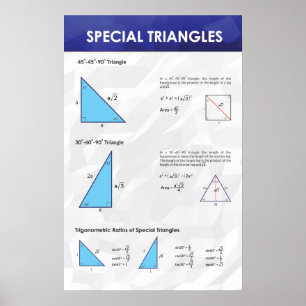Triangles Spéciaux - Poster Math