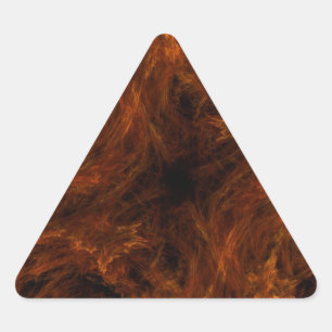 Triangulaire Firery Orange Abstract Fractal Triangle Sticker