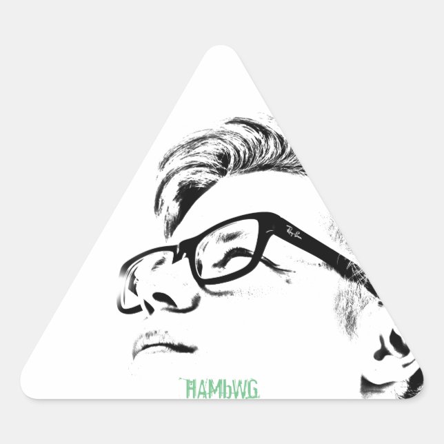 Triangulaire HAMbWG - Sticker - Hipster (Devant)