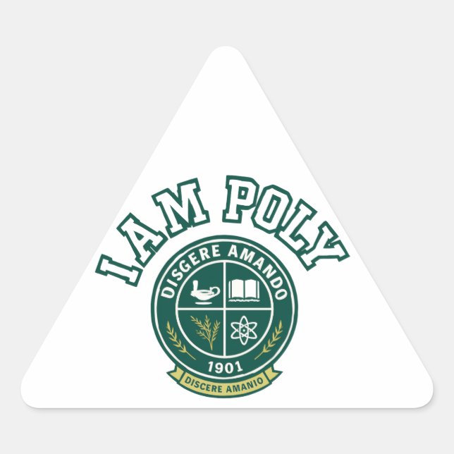 Triangulaire I AM POLY Classic Triangle Sticker (Devant)