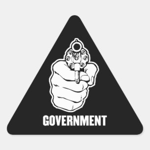 Triangulaire Le gouvernement est Sticker d'avertissement de for