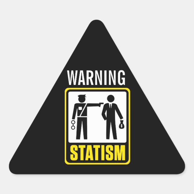 Triangulaire Sticker d'avertissement de statistique (Devant)