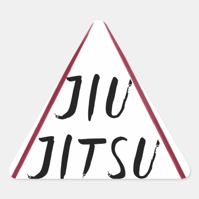 Triangulaire Sticker de voiture triangle Jiu Jitsu (Devant)