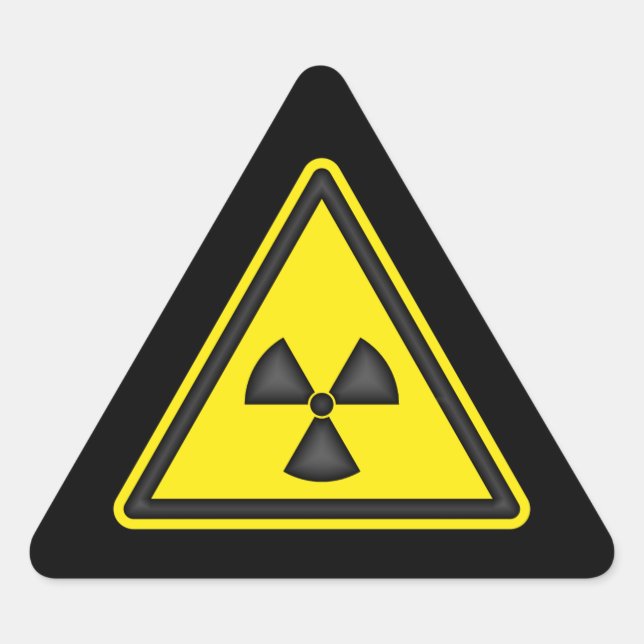 Triangulaire Sticker du panneau d'avertissement de rayonnement (Devant)