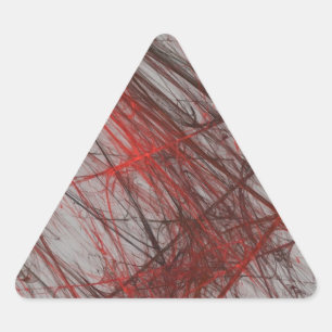 Triangulaire Sticker triangle Abstrait gris-rouge