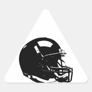 Triangulaire Sticker triangle casque de football Pop Art