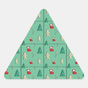 Triangulaire Sticker Triangle coupé en papier de Noël