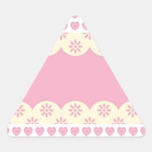 Triangulaire Sticker triangle d'oeillet de coeur rose