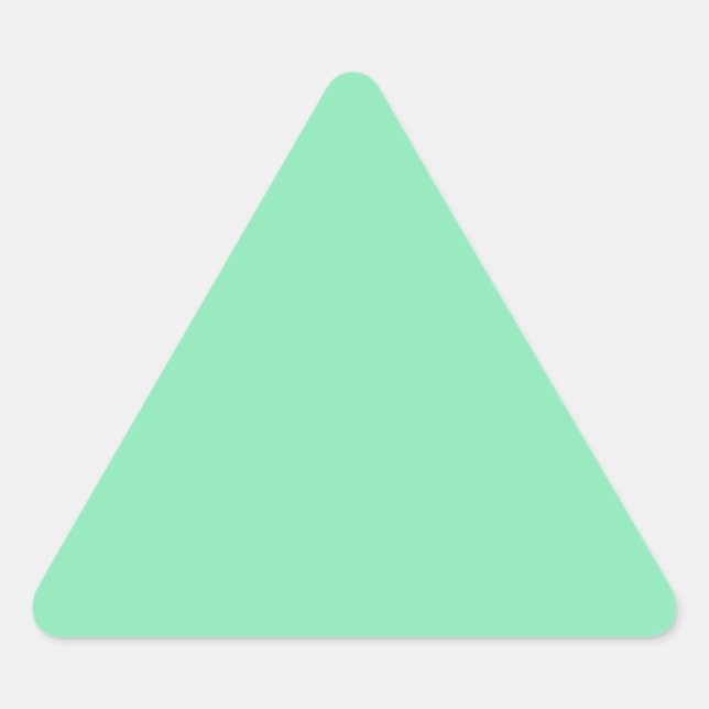 Triangulaire Sticker triangle vert à menthe vert clair pastel (Devant)