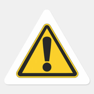 Triangulaire Warning Sticker