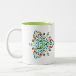 ~Triangular~ Schneeflocke-Tasse Zweifarbige Tasse
