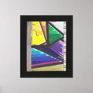 Triangulierte Farben  Leinwanddruck