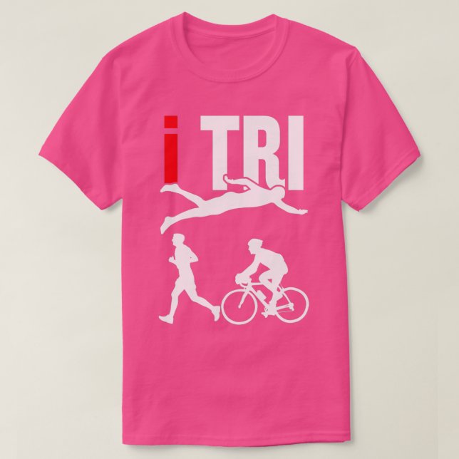 Triathle Triathle Triathlon Reiten T-Shirt (Design vorne)