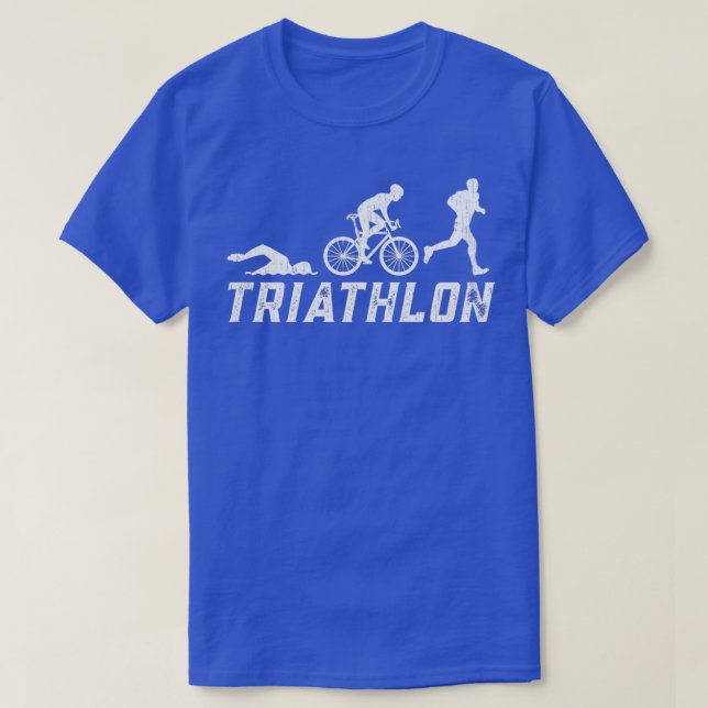 Triathle Triathle Triathlon Reiten T-Shirt (Design vorne)