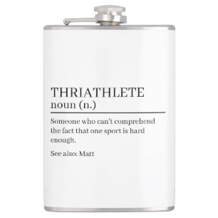 Triathlet Definition Geschenk, Namensdefinition Flachmann