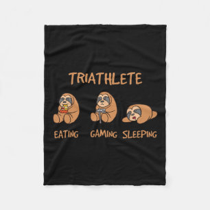 Triathlete Funny Gaming Slotspielautomat Video Gam Fleecedecke