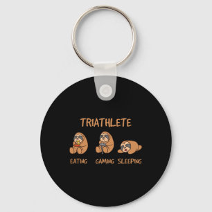 Triathlete Funny Gaming Slotspielautomat Video Gam Schlüsselanhänger