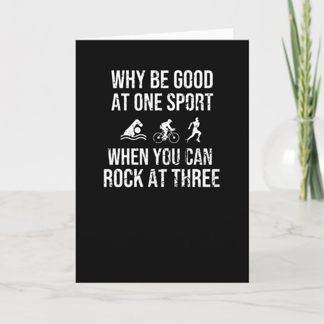 Triathlete Geschenke Ausdauersport Ristorante da V Karte (Vorderseite)