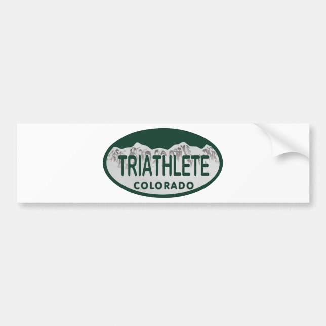 Triathlete Lizenzoval Autoaufkleber (Vorne)