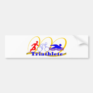 Triathlete SCHWIMMEN-LAUFfahrrad Autoaufkleber
