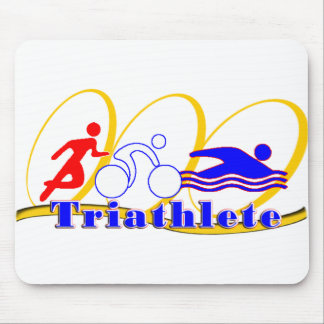 Triathlete SCHWIMMEN-LAUFfahrrad Mousepad