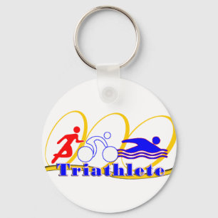 Triathlete SCHWIMMEN-LAUFfahrrad Schlüsselanhänger