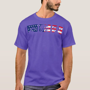 Triathlete Swim Bike Lauf Triathlon Patriotic T-Shirt