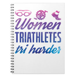 Triathleten Women Triathlon Triathlon Ombre Notizblock